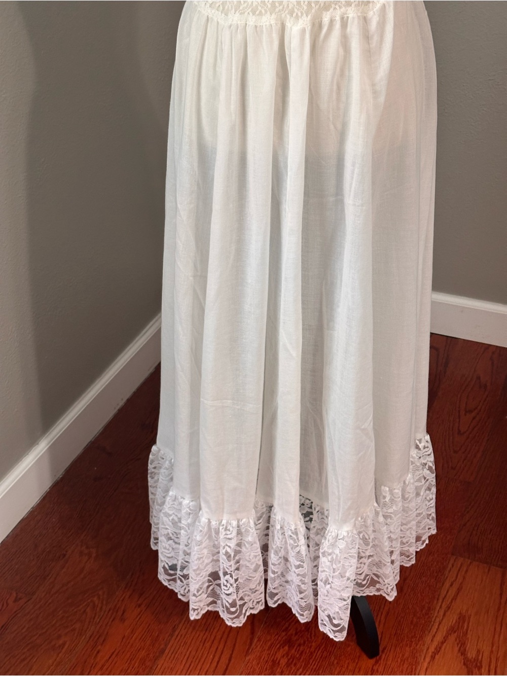 American Vintage Gunne Sax Jessica McClintock Victorian 70s Lace Prairie Maxi - Picture 8 of 9
